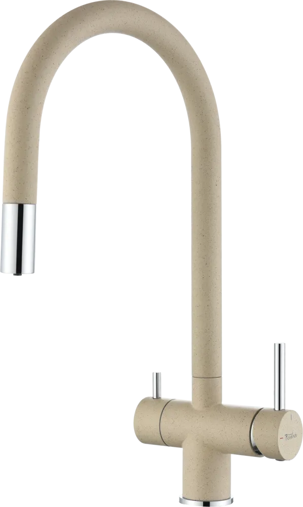 Фото товара: Rivelato TREVI 2433505 beige scuro, смеситель, темно-бежевый