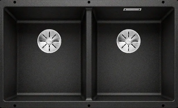 Фото товара: Blanco Subline 350/350-U, мойка, гранит, черный