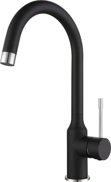 Детальное фото товара: Rivelato GARDA 1923502 nero/cromo, смеситель, гранит, черный/хром
