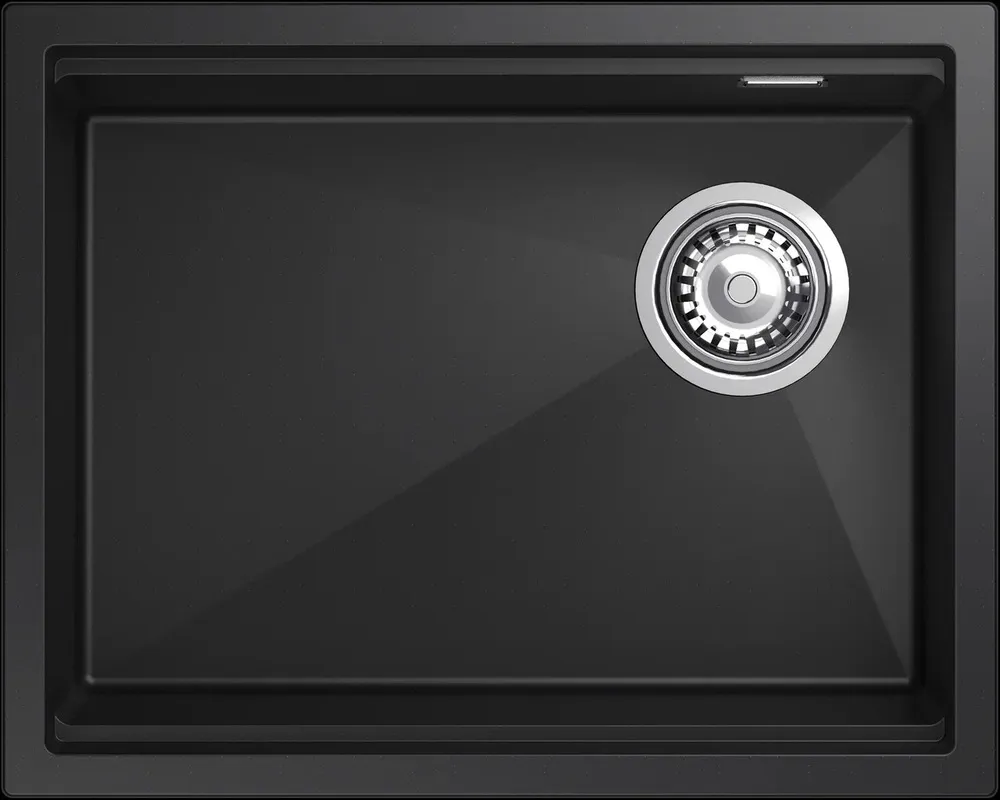 Фото товара: Rivelato LINO LN-554-R nero, мойка, гранит, чёрный