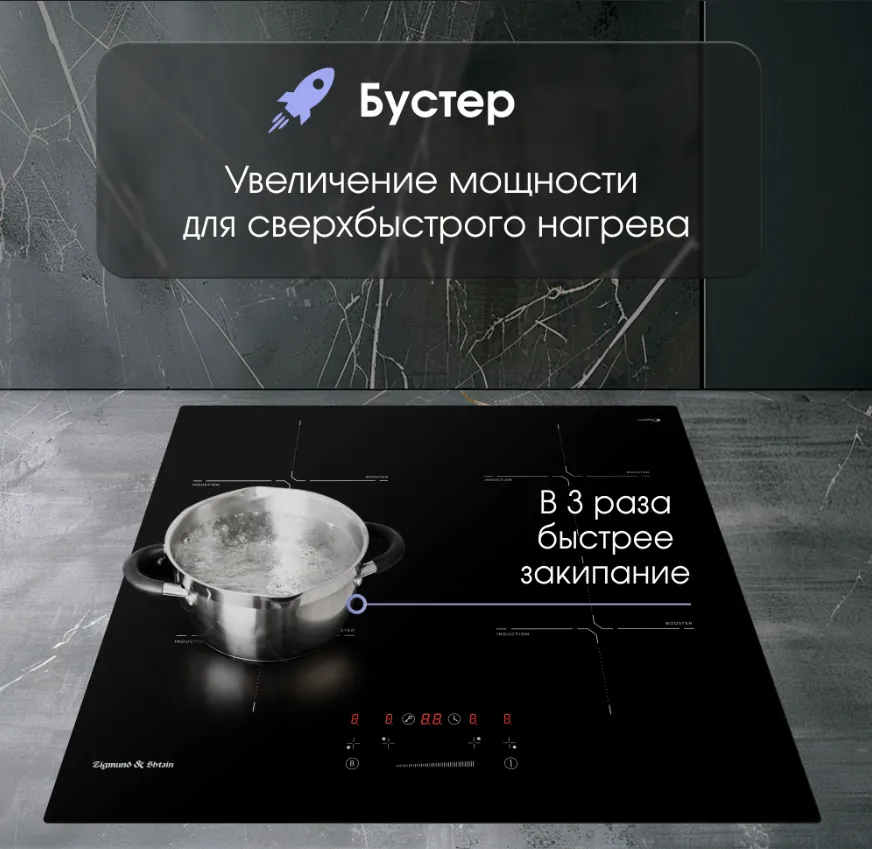 Детальное фото товара: Zigmund & Shtain CI 60.6 B индукционная поверхность