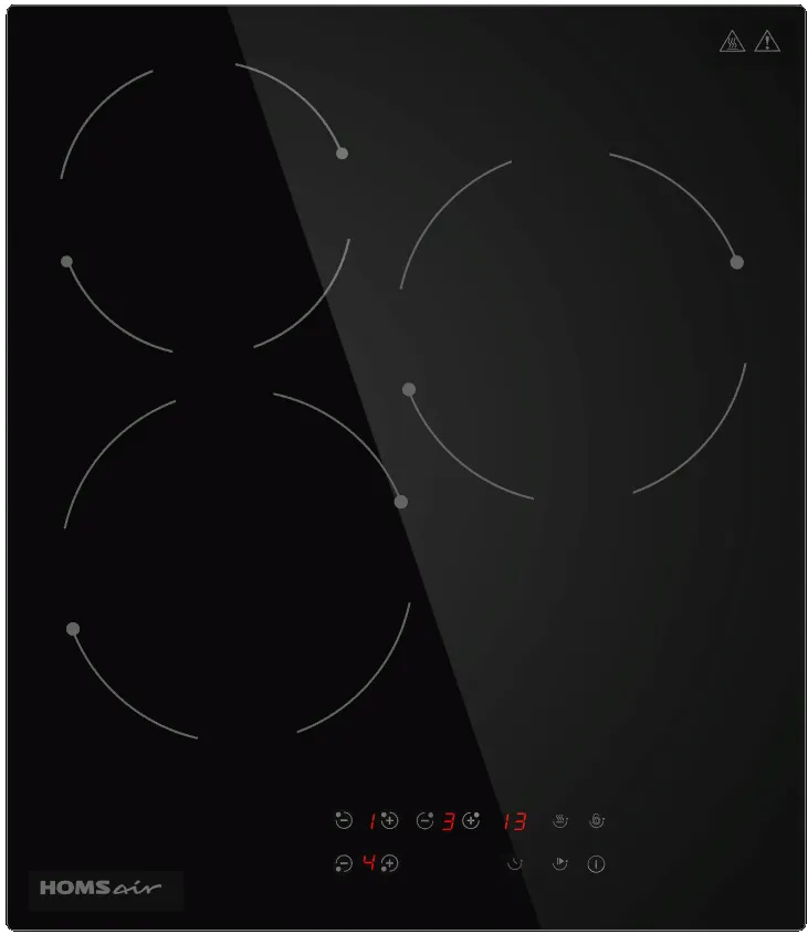 Фото товара: HOMSair HVС43BK стеклокерамическая поверхность