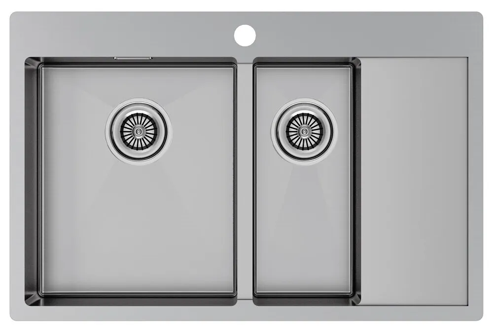 Фото товара: Paulmark KRONER 78/2SF, мойка, нержавеющая сталь брашированное, левая