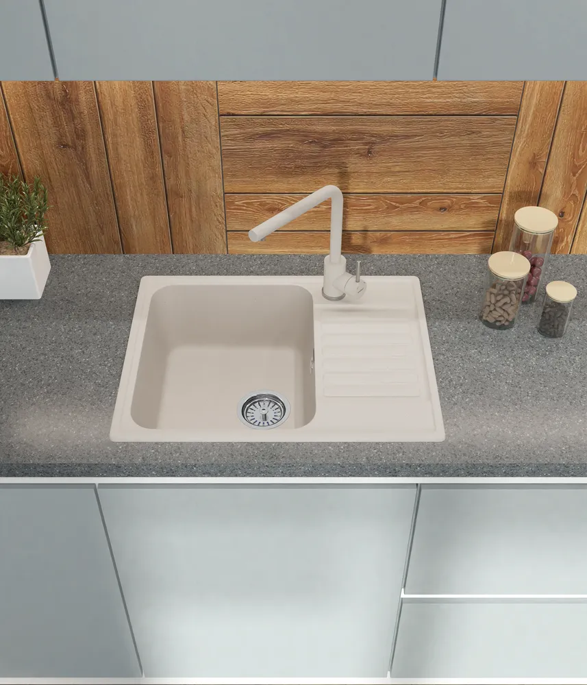 Детальное фото товара: ЭкоМ 6248, мойка, гранит, белый