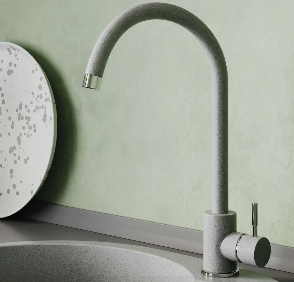 Детальное фото товара: Polygran Альтаир, смеситель, светло-серый №314