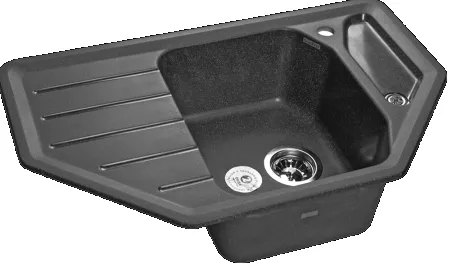 Фото товара: GranFest CORNER GF-C-800 E, мойка, мрамор, графит
