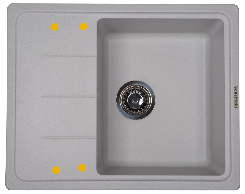 Фото товара: Ecoshtein RECHTECK 620, мойка, гранит, серый шелк