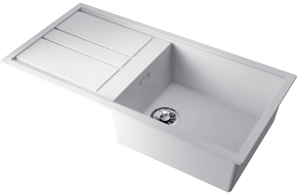 Детальное фото товара: Omoikiri Kitagawa 100-WH, мойка, керамика, белый