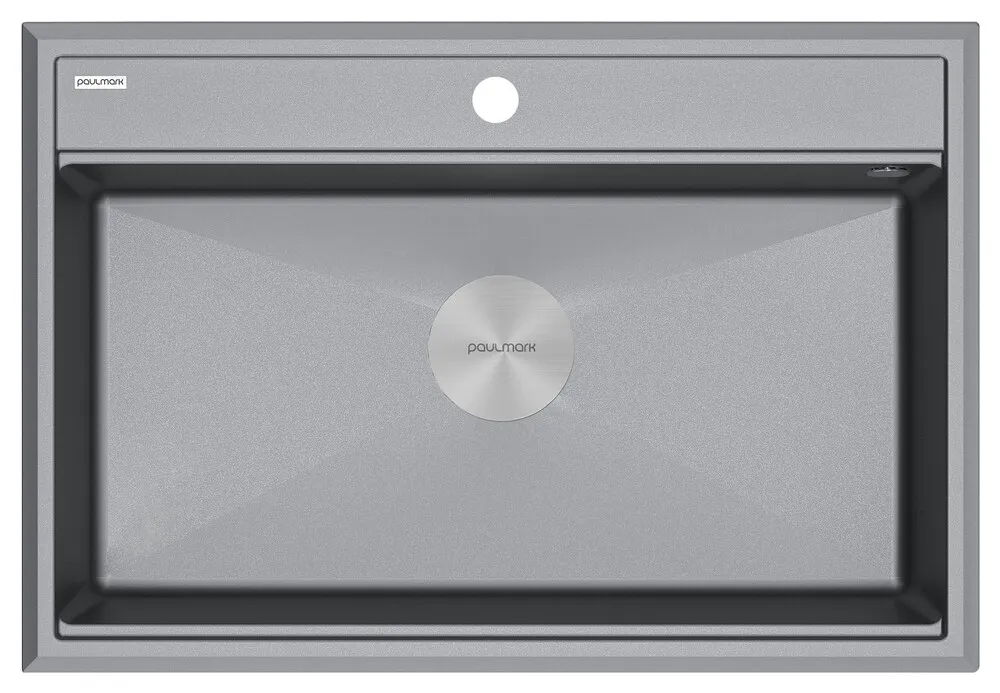Фото товара: Paulmark STEPIA 80, мойка, гранит, серый металлик