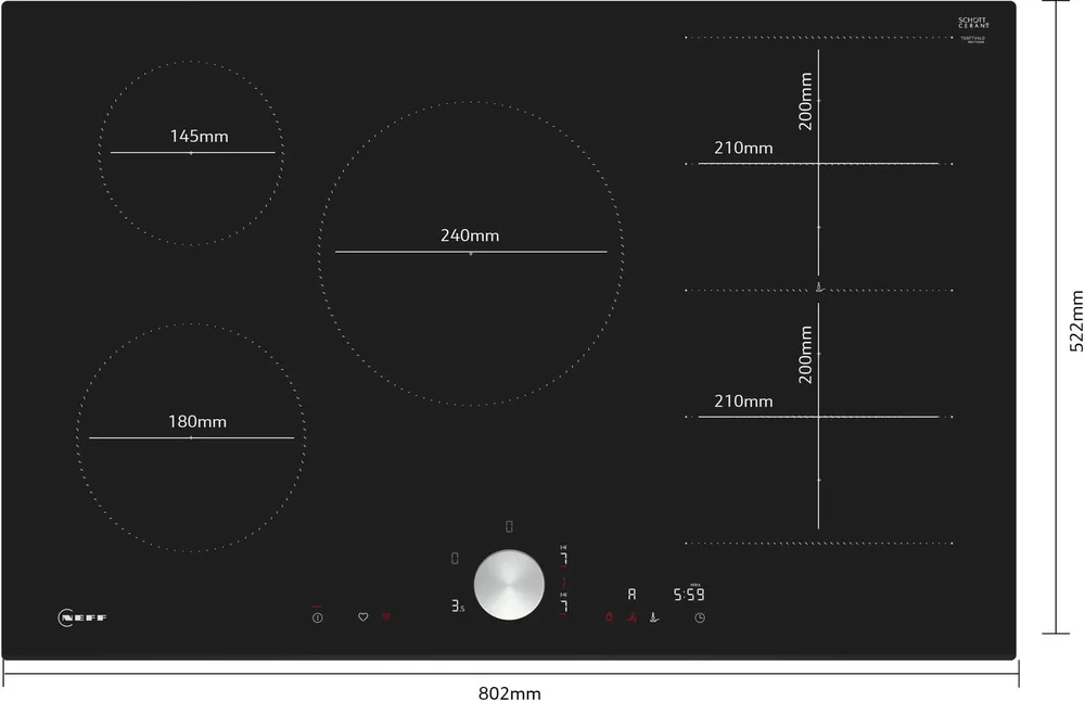 Детальное фото товара: NEFF T68FTV4L0 индукционная поверхность