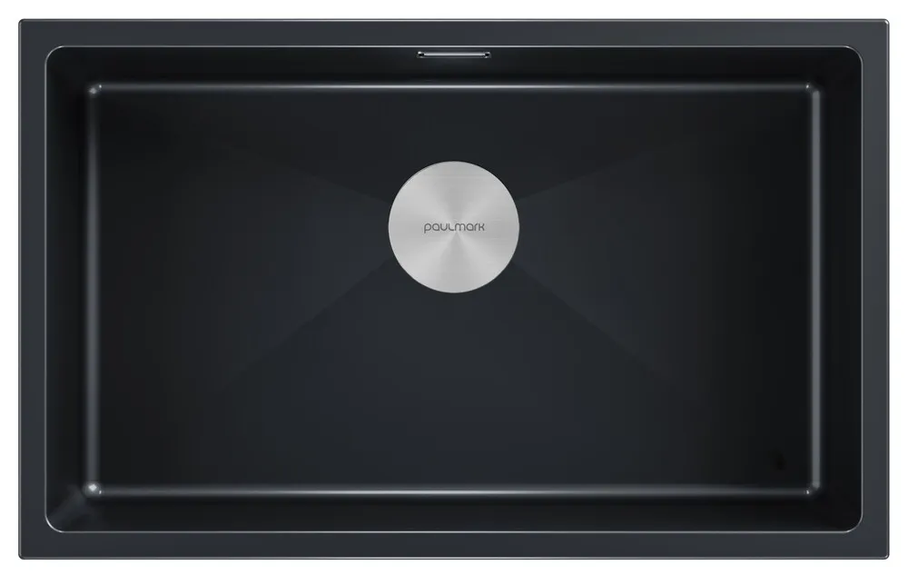 Фото товара: Paulmark LUMI 74UNI, мойка, гранит, черный металлик