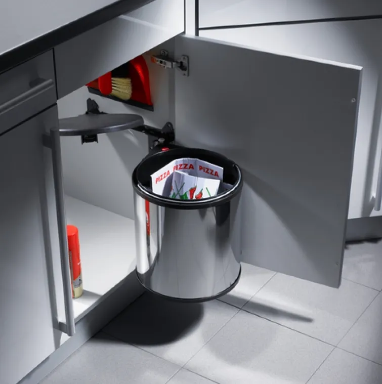 Фото товара: Hailo Big Box мусорное ведро 15 л в распашной шкаф от 400 мм