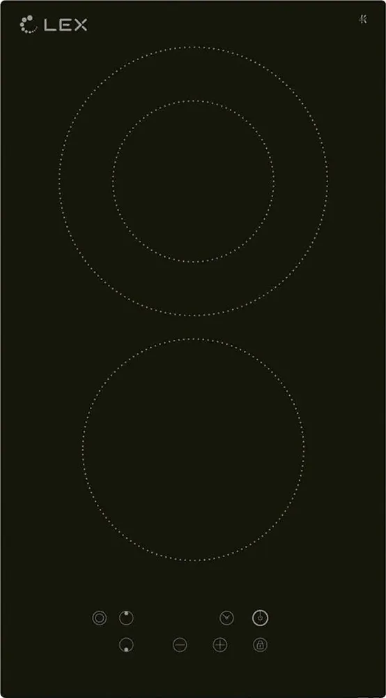 Детальное фото товара: LEX EVH 321 BL стеклокерамическая поверхность