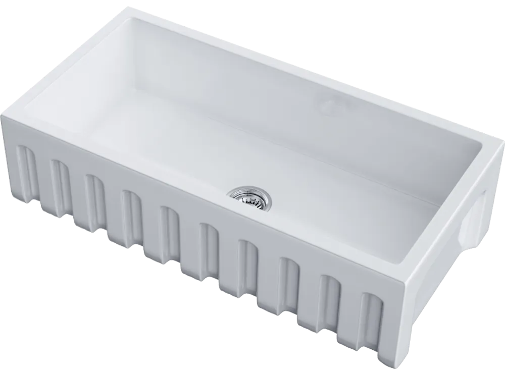 Детальное фото товара: Omoikiri Mikura 91-WH Glossy, мойка, керамика, белый глянцевый