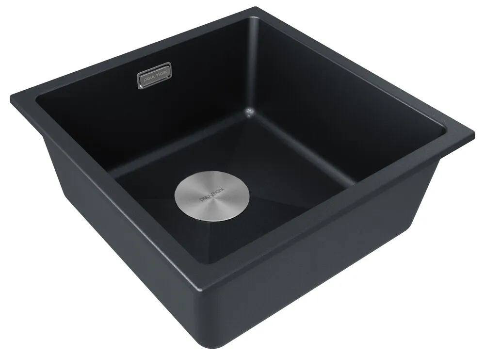 Детальное фото товара: Paulmark LUMI 45UNI, мойка, гранит, черный металлик