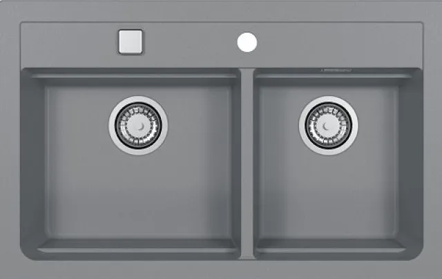 Фото товара: ALVEUS GRANITAL ATROX 50 CONCRETE - G81, мойка, гранит, серый (в комплекте с сифоном 1132822)