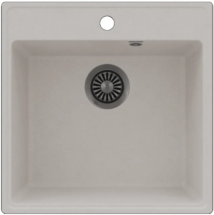 Фото товара: Maunfeld Perla 505 MFQS-505W, мойка, гранит, кремовый