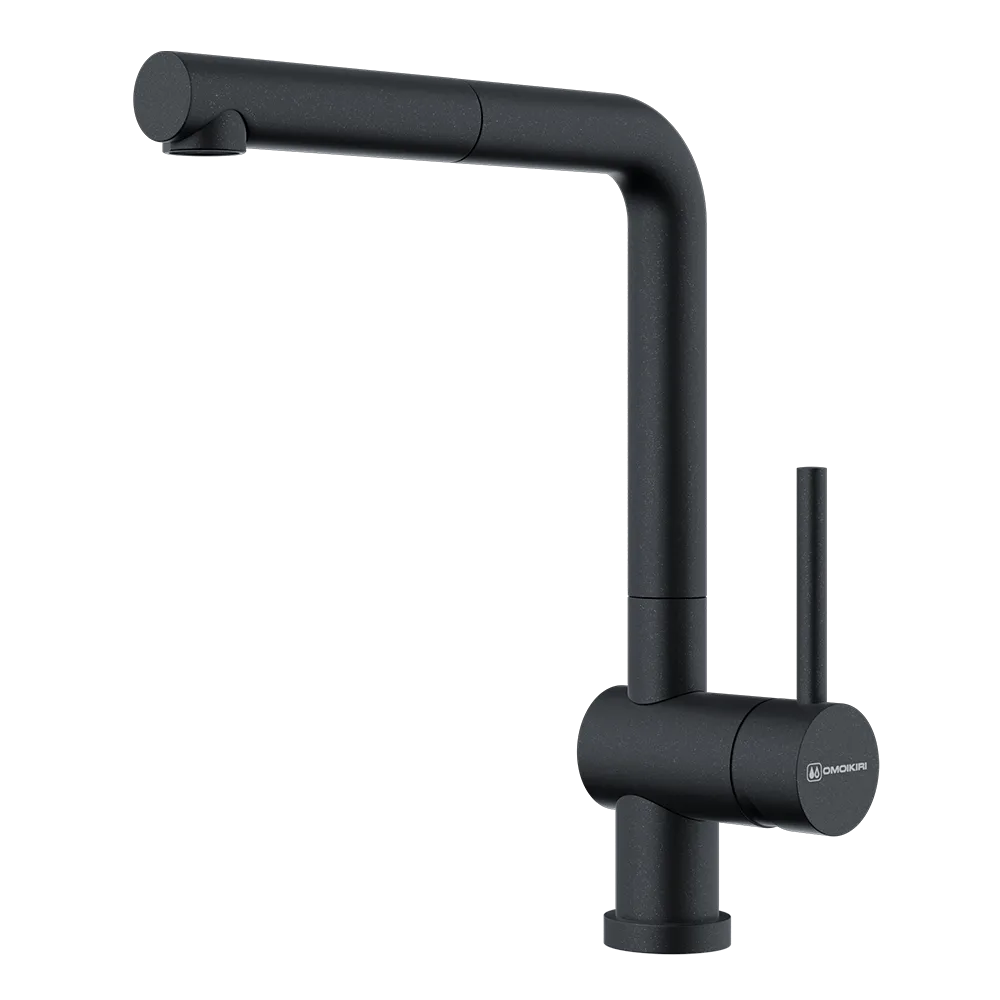 Фото товара: Omoikiri Akashi-S BL, смеситель, черный