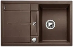 Детальное фото товара: Blanco Metra 45S-F, мойка, гранит, кофе, с клапаном-автоматом