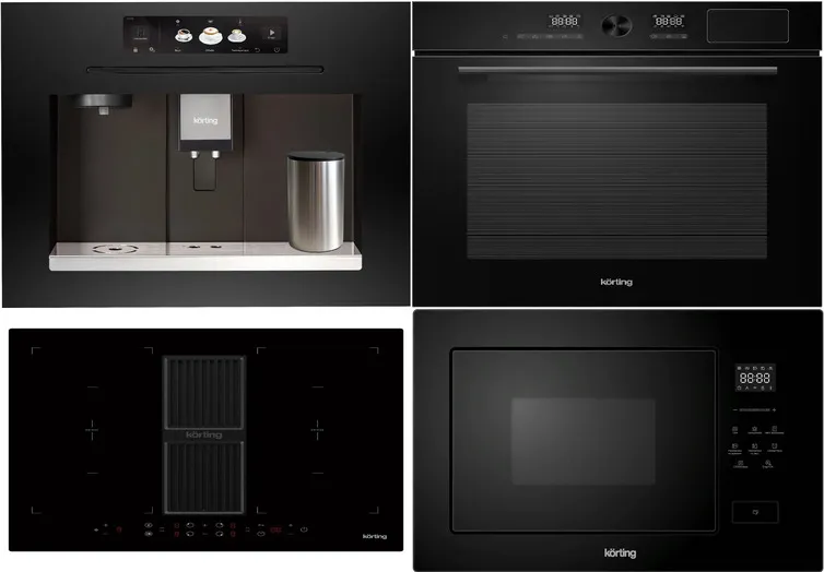 Фото товара: KORTING HIBH 68980 NB + OKB 1650 GN STEAM + KMI 827 GN + KCM 9830 BCG