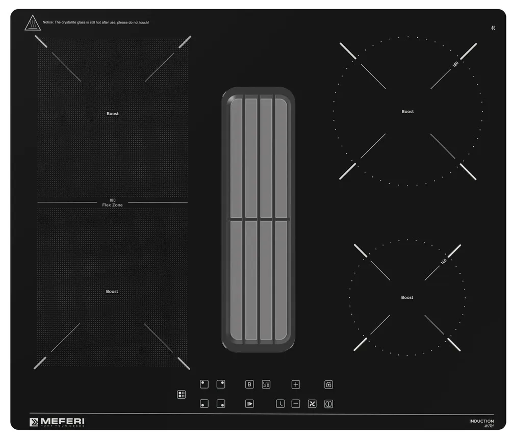 Детальное фото товара: MEFERI XSMART60BK ULTRA индукционная поверхность