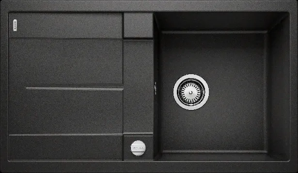 Детальное фото товара: Blanco Metra 5S, мойка, гранит, черный, с клапаном-автоматом