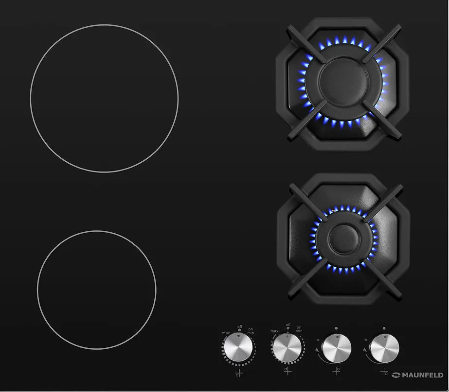 Детальное фото товара: Maunfeld EEHG.642VC.2CB/KG комбинированная поверхность