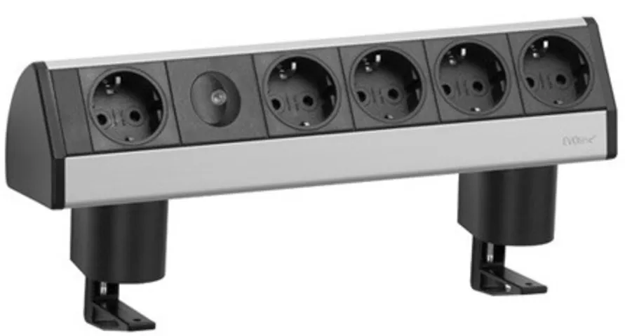 Фото товара: EVOLINE Dock ECONOMY, 5 эл. розеток, серебристый