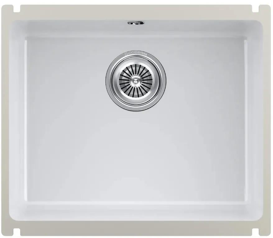 Фото товара: KUCHENSTERN SUBKERAM 60, мойка, керамика, кристальный белый