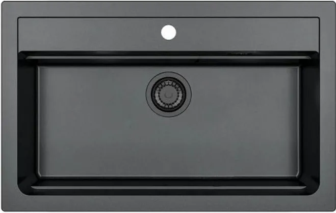 Фото товара: ALVEUS GRANITAL ATROX 40 CARBON - G91, мойка, гранит, черный (в комплекте с сифоном 1148149)