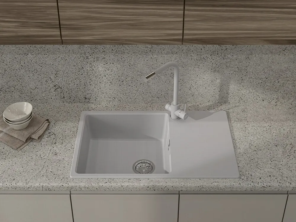 Детальное фото товара: GranFest URBAN 678L, мойка, гранит, серый