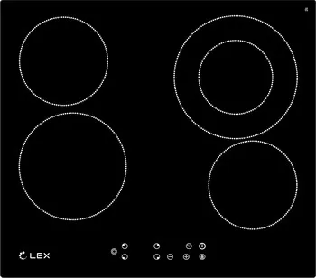Фото товара: LEX EVH 641 BL стеклокерамическая поверхность