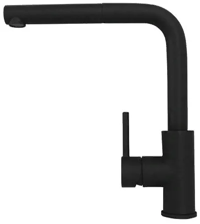 Фото товара: ALVEUS ZEOS P MONARCH BLACK MATT, смеситель, черный матовый