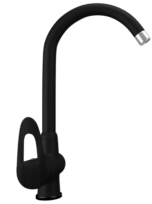 Фото товара: Maunfeld MFQT-6B, смеситель, гранит, черный