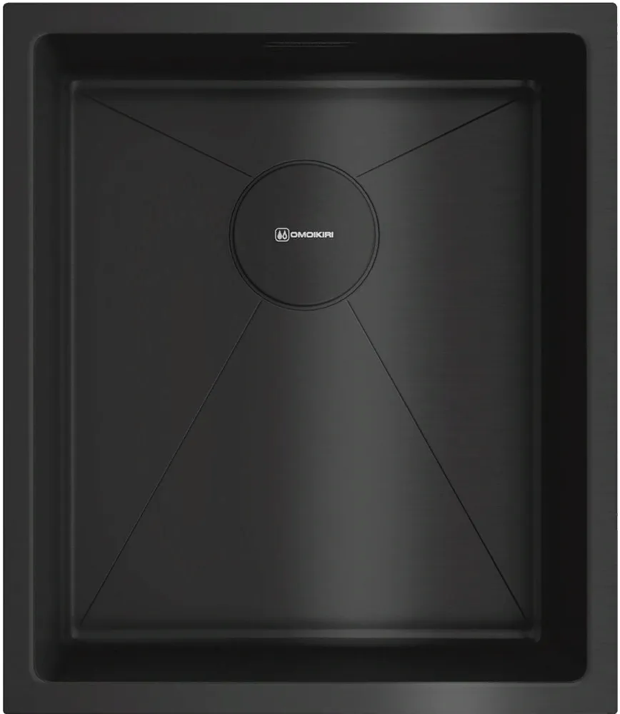 Детальное фото товара: Omoikiri Taki 38-U/IF-GB, мойка, нержавеющая сталь/графит