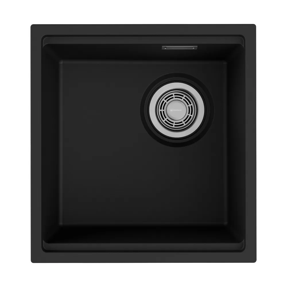 Детальное фото товара: Omoikiri Yoru 42-U-BL, мойка, гранит, черный