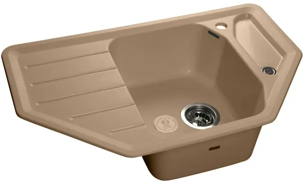 Детальное фото товара: GranFest CORNER GF-C-800 E, мойка, мрамор, топаз