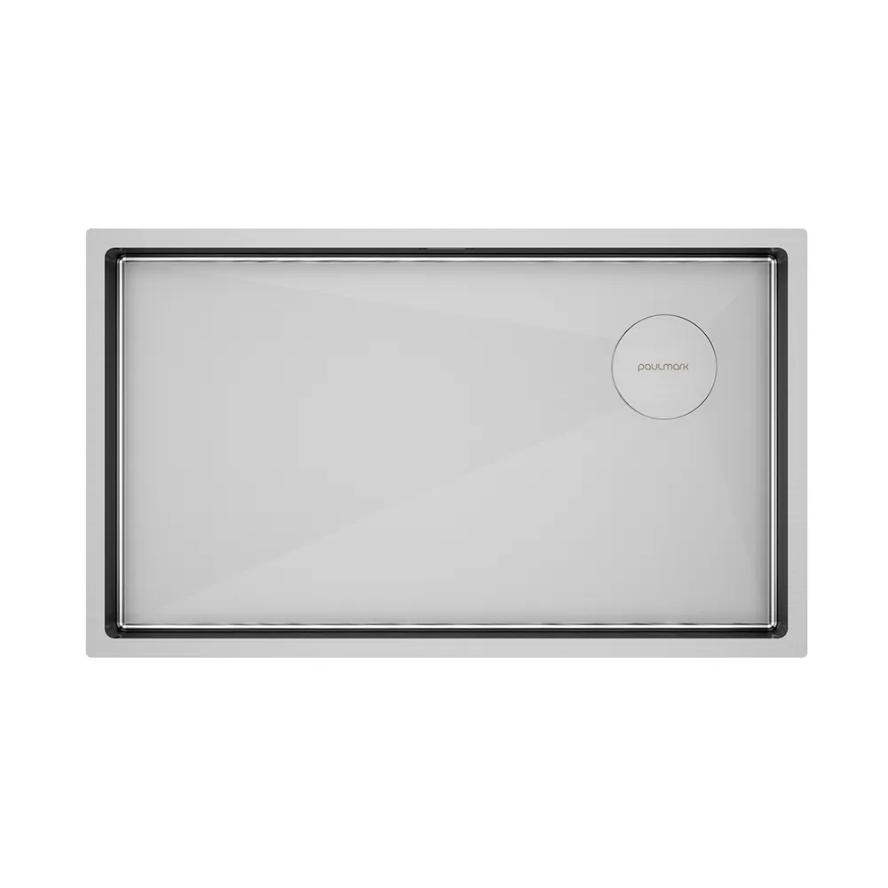 Фото товара: Paulmark NEXT-SKEW 74 UNI, мойка, брашированная нержавеющая сталь