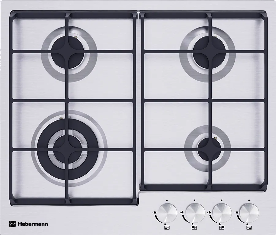 Фото товара: Hebermann HBGS 604.1 X газовая поверхность