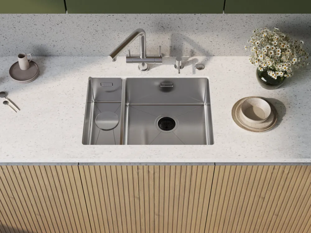 Детальное фото товара: Omoikiri Taki 58-2-U/IF IN-R, мойка, нержавеющая сталь, чаша справа