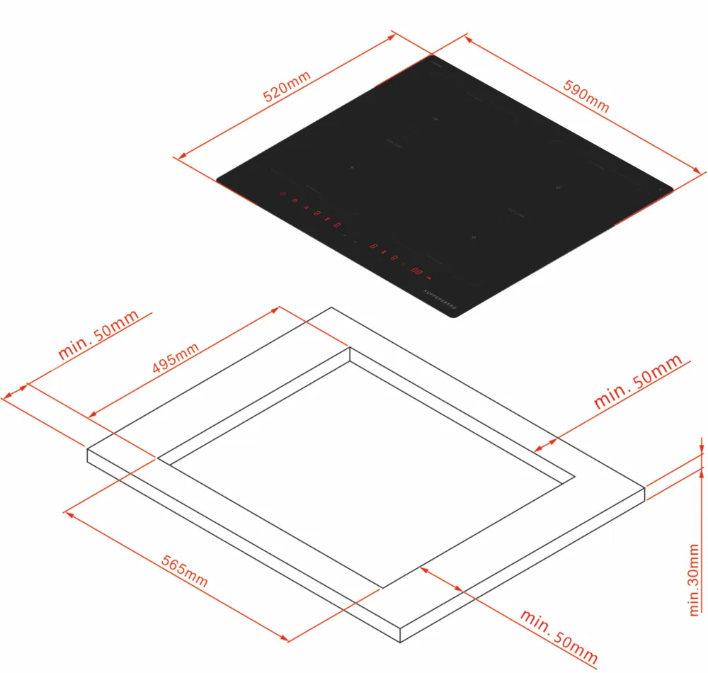 Детальное фото товара: Kuppersberg ICI 628 индукционная поверхность