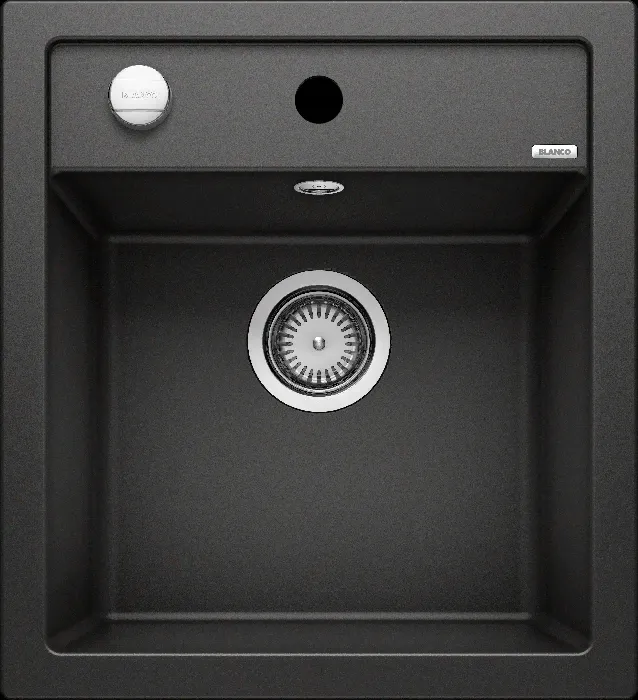 Фото товара: Blanco Dalago 45, мойка, гранит, черный с клапаном-автоматом