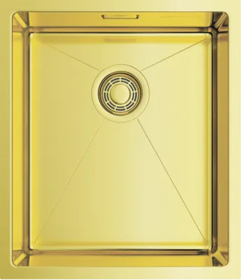 Детальное фото товара: Omoikiri Taki 38-U/IF-LG, мойка, нержавеющая сталь/светлое золото