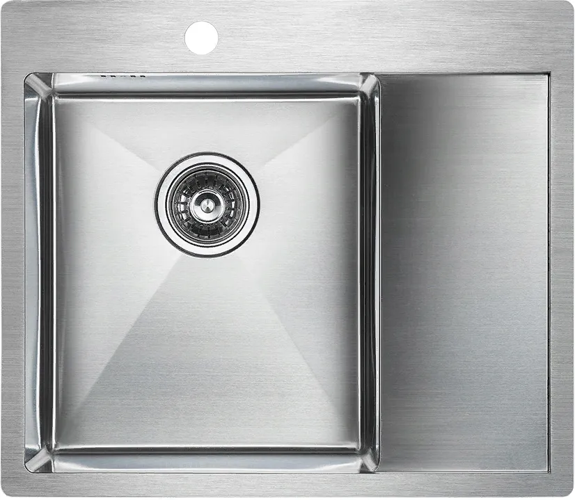 Детальное фото товара: Paulmark KRONER 59F, мойка, нержавеющая сталь брашированная, левая