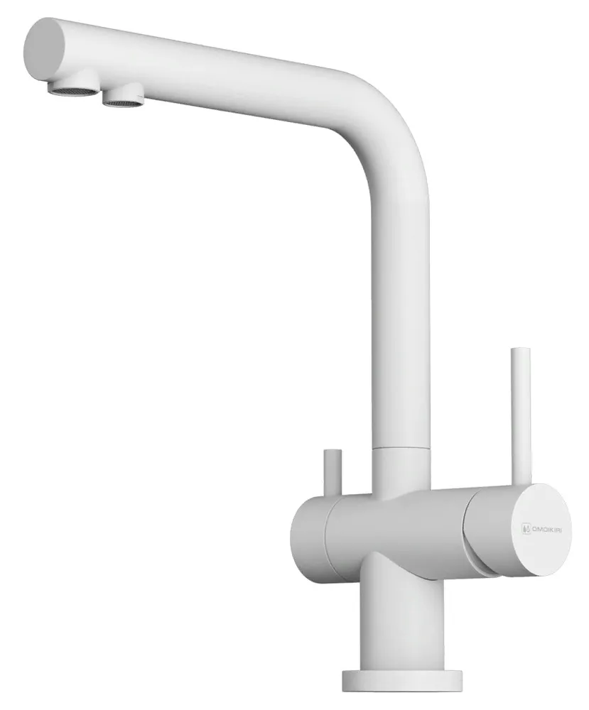 Фото товара: Omoikiri Nagano-P-WH, смеситель, гранит, белый