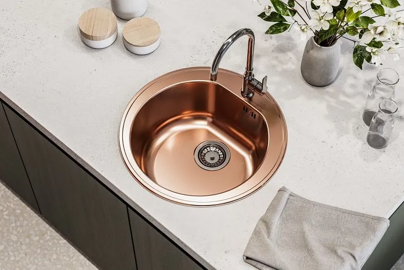 Детальное фото товара: ALVEUS FORM MONARCH 30 BRONZE-90 FI, мойка, нержав. сталь, броонза (в компл. с выпуском без сифона)