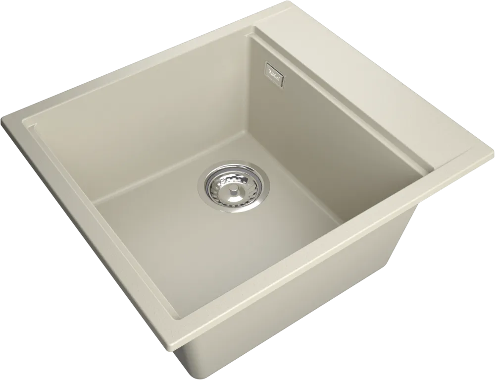 Детальное фото товара: Rivelato TESORO TR-455-L beige scuro, мойка, гранит, тёмно-бежевый