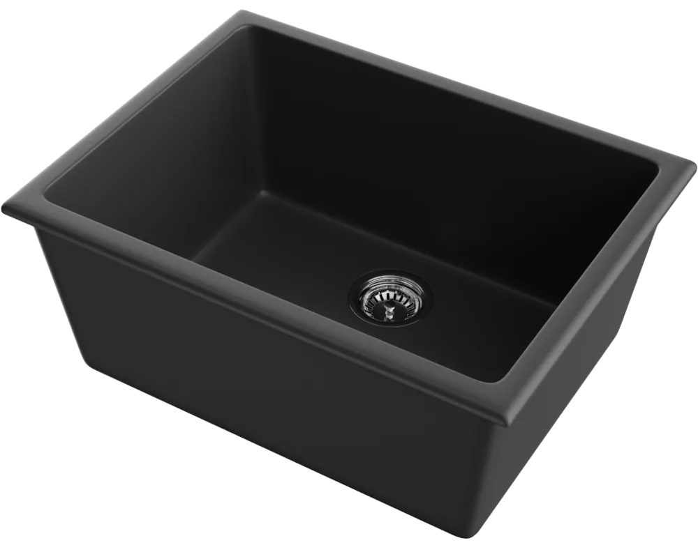 Детальное фото товара: Omoikiri Okinoshima 61-U/I-BL, мойка, керамика, черный