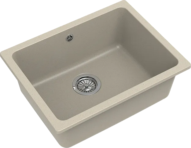 Детальное фото товара: Rivelato BERKANA BK-50 beige scuro, мойка, гранит, темно-бежевый