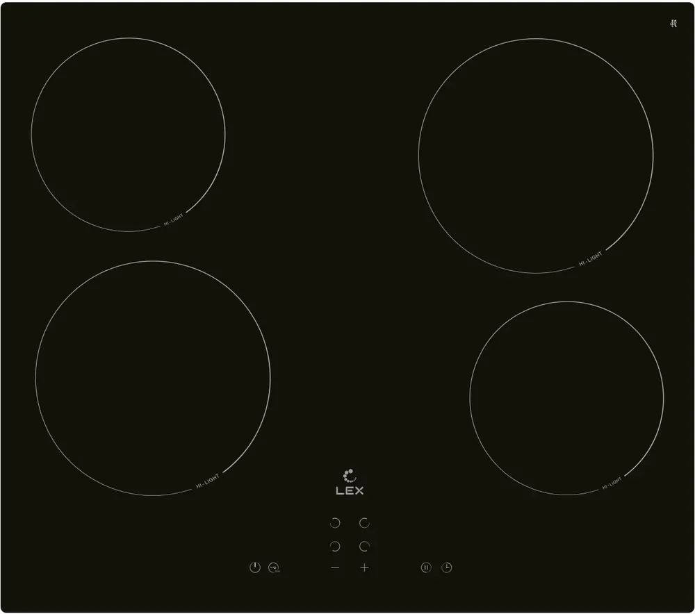 Фото товара: LEX EVH 640A BL стеклокерамическая поверхность